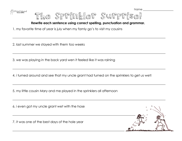 free grammar worksheet for adults