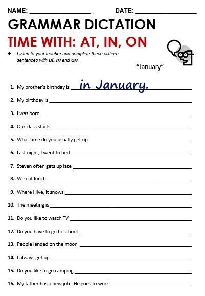 free grammar worksheet for adults