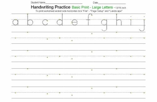 free handwriting practice sheets