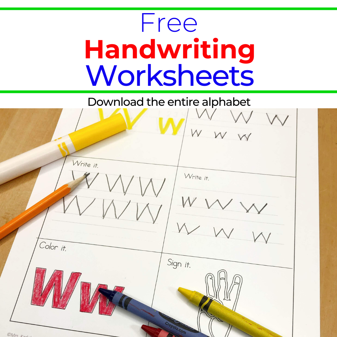 26 Free Printable Handwriting Worksheets for Kids-Easy Download ...