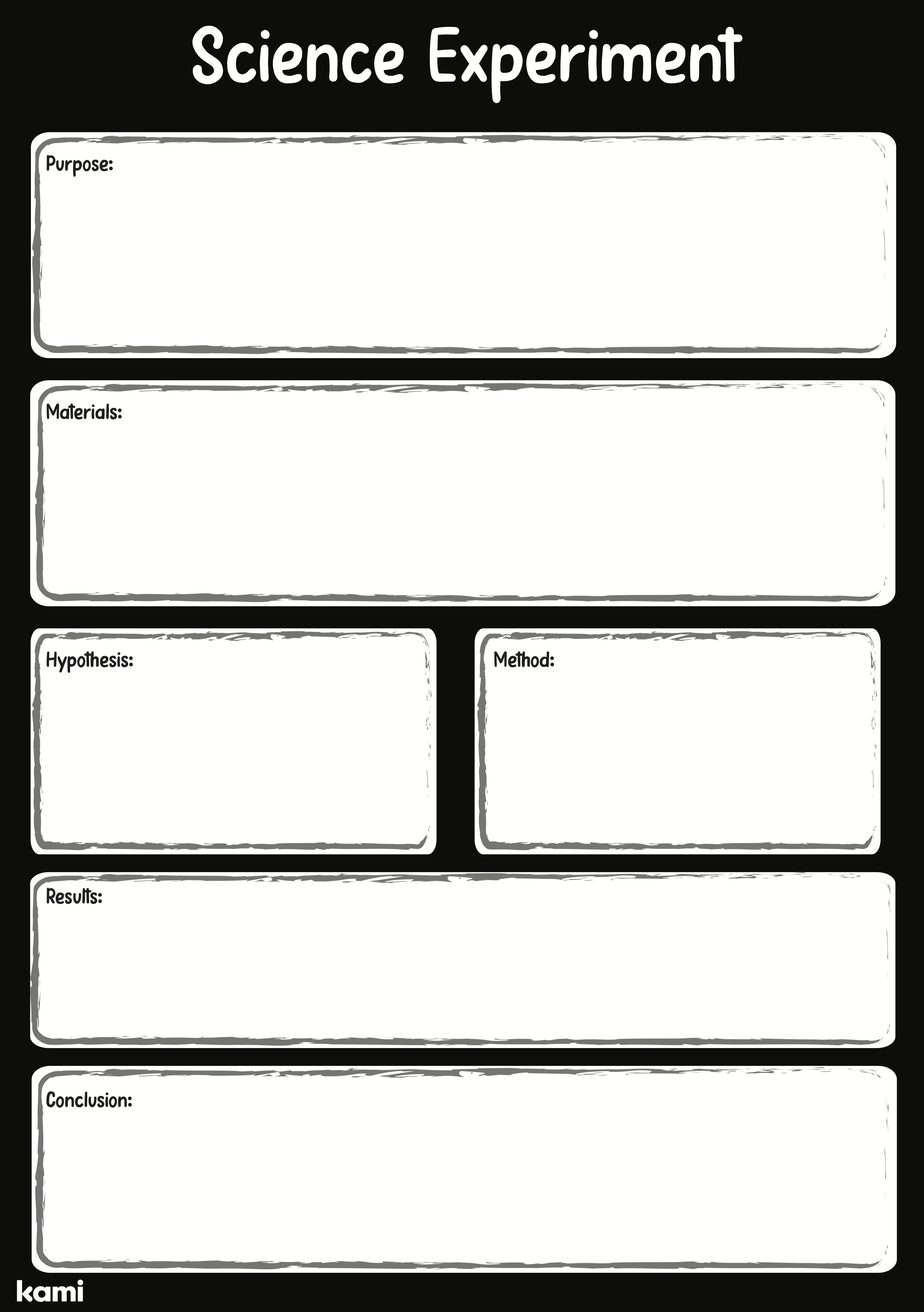 Science Experiment Sheet | Black &  White for Teachers | Perfect ...