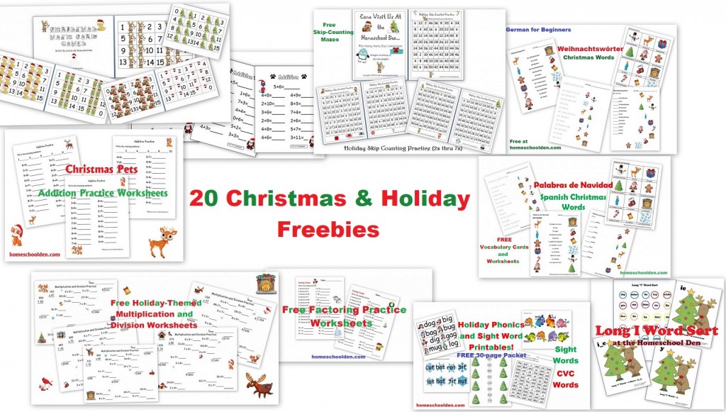 20 Free Christmas and Holiday Printables - Homeschool Den