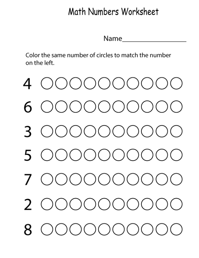 free homeschool worksheet for kindergarten
