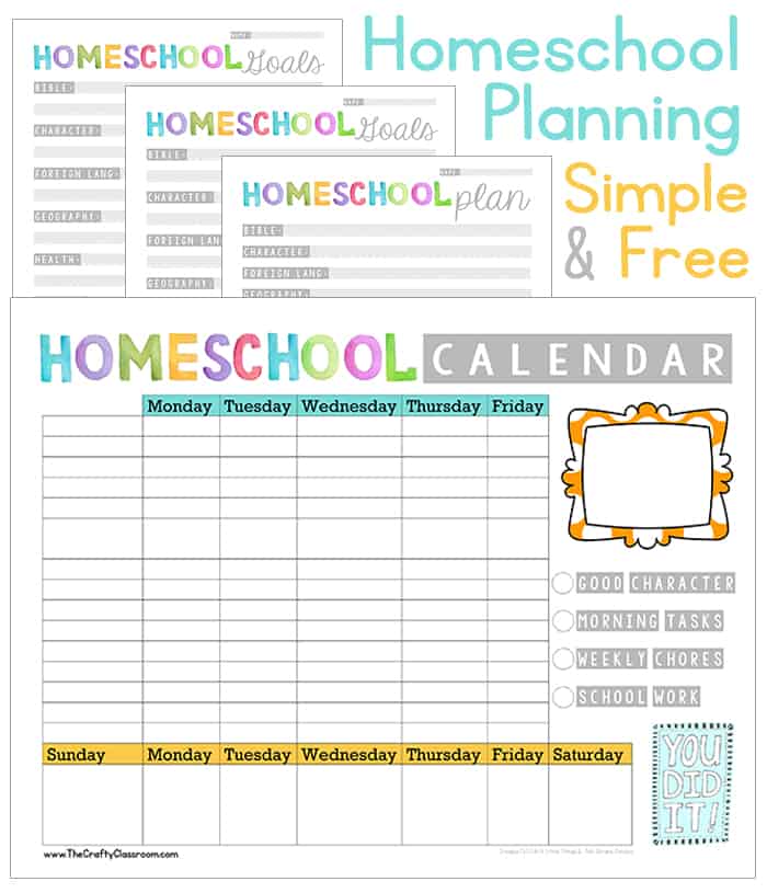Free Homeschool Planning Printables - The Crafty Classroom