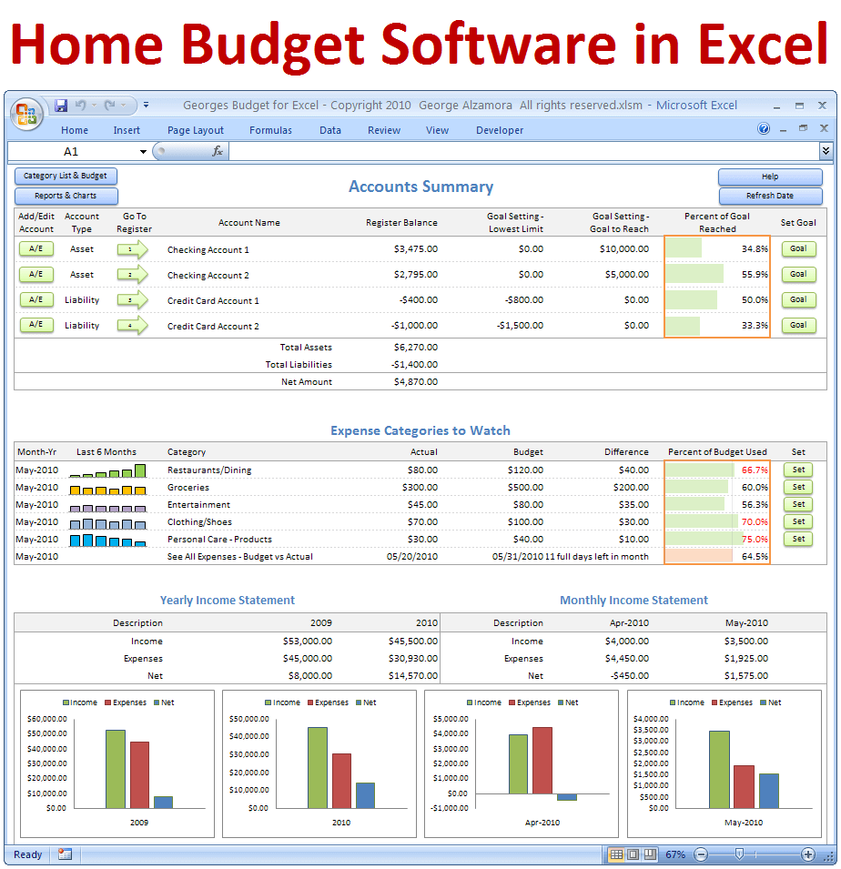 Georges Budget for Excel v12.0