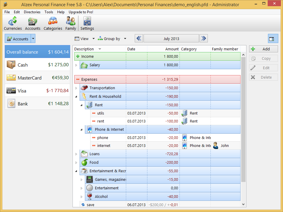 Free budget planner to helps users control money