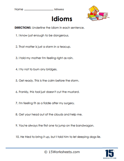 Idioms Worksheets - 15 Worksheets Library