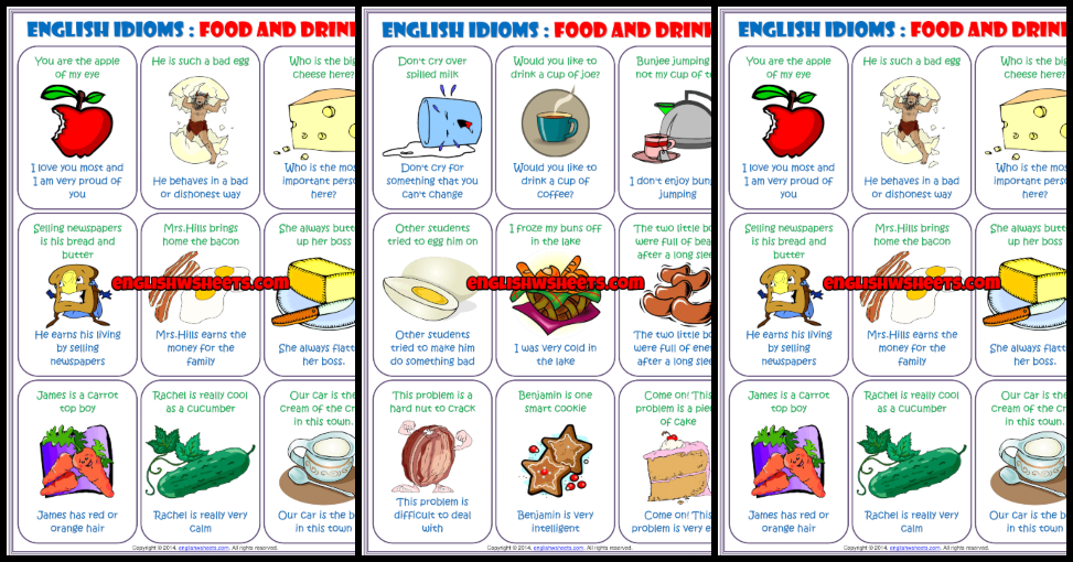 free idioms worksheet
