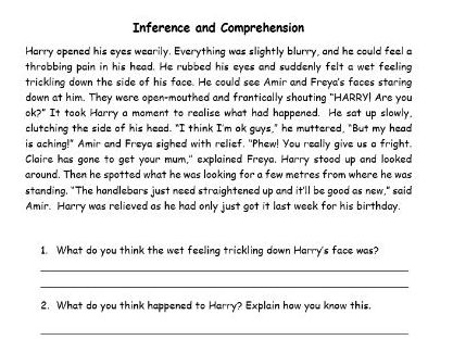 free inferencing worksheet