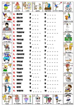 569 Irregular verbs English ESL worksheets pdf &  doc