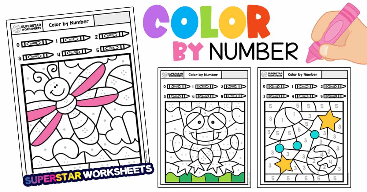 Color by Number Worksheets for Kindergarten -Worksheets Library