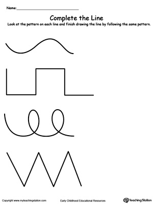 Kindergarten Patterns Printable Worksheets | MyTeachingStation.com