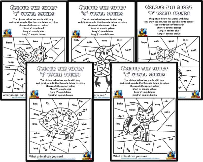 free kindergarten vowel worksheet