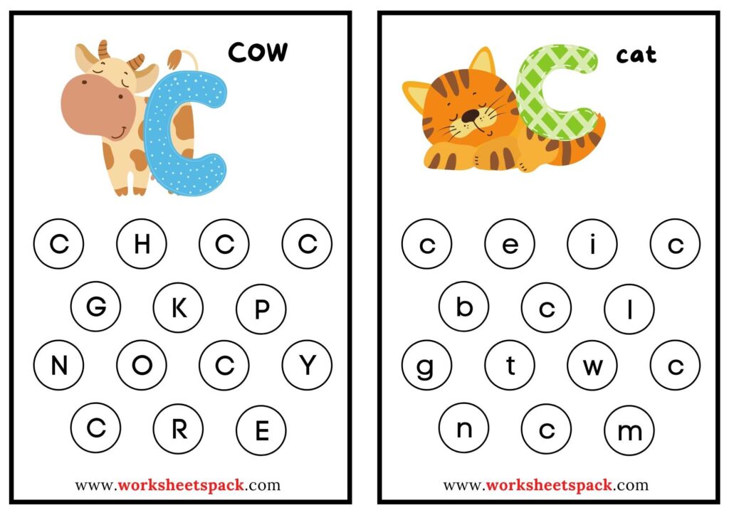 free kindergarten worksheet abc