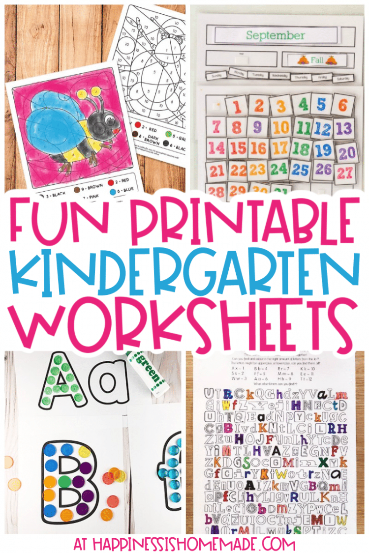 free kindergarten worksheet printable