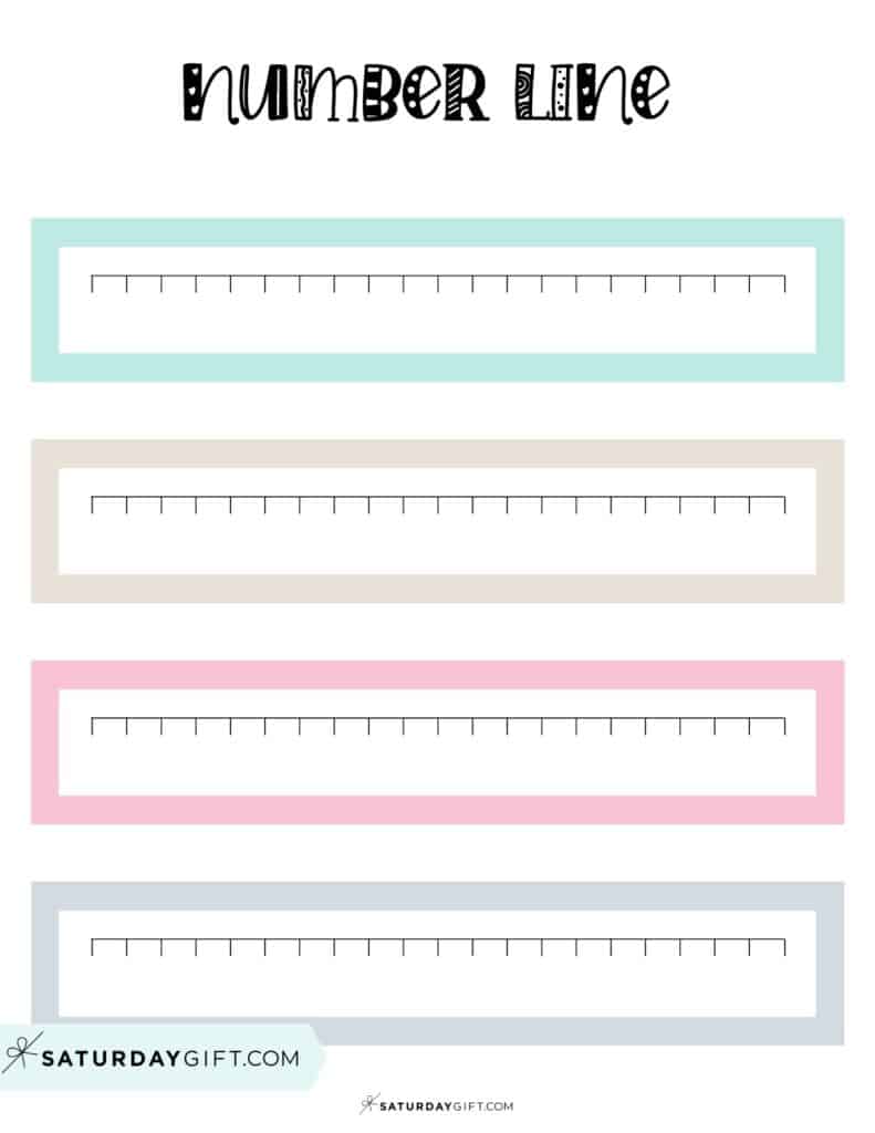 Blank Number Line - 24 Cute &  Free Blank Number Lines Worksheets