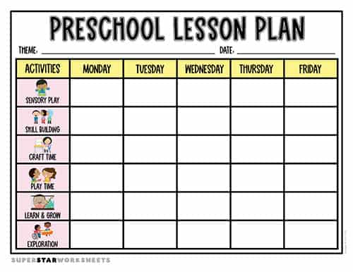 Lesson Plan Template -Worksheets Library