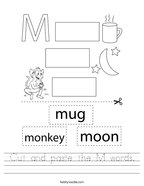 Letter M Worksheets - Twisty Noodle