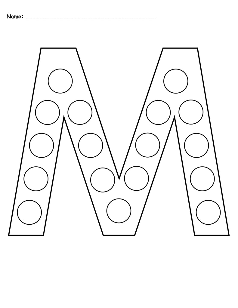 free letter m worksheet