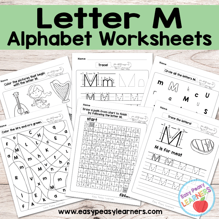 Letter M Worksheets - Alphabet Series - Easy Peasy Learners