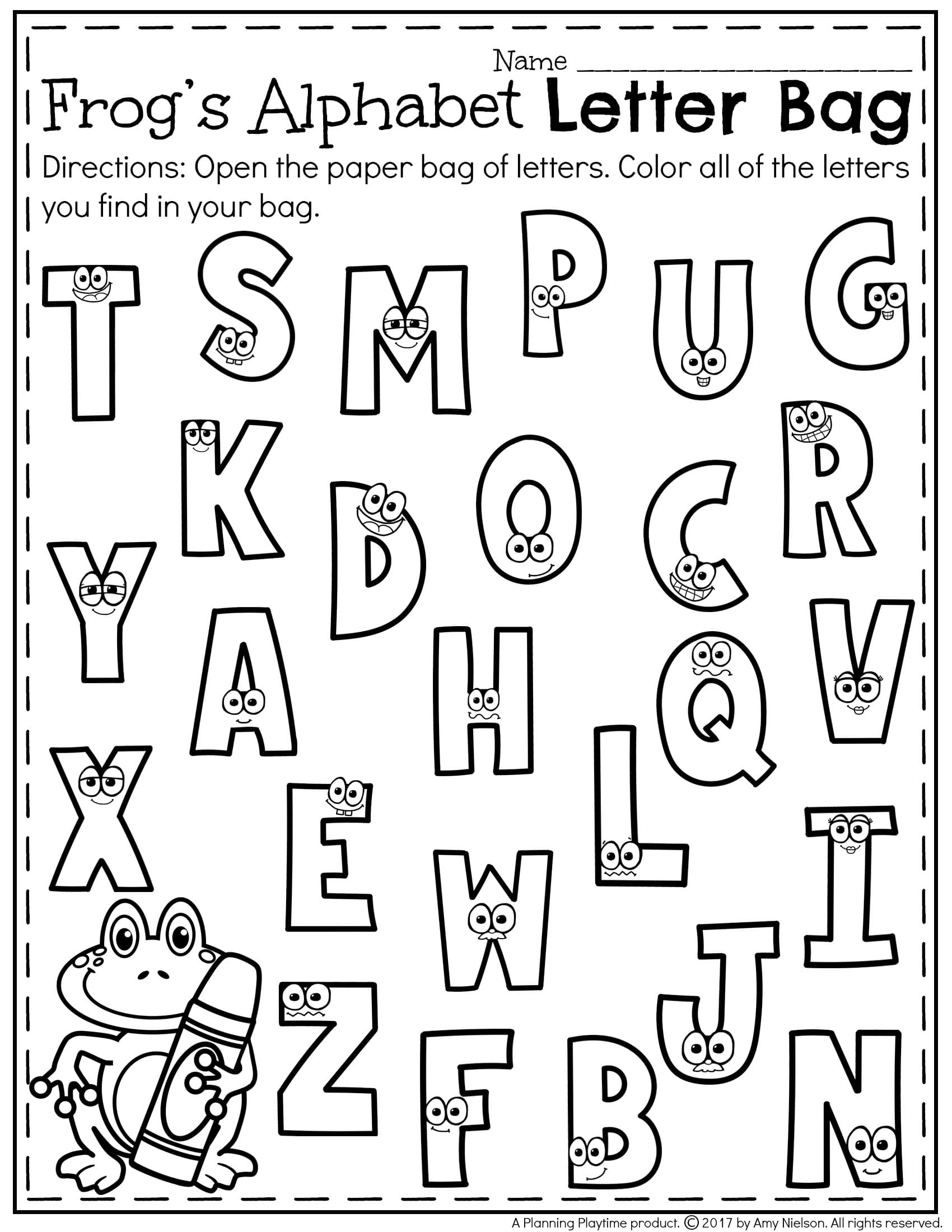 free letter recognition worksheet