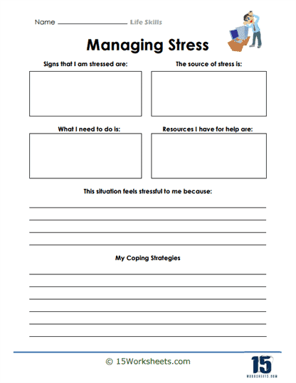 free life skills worksheet for adults