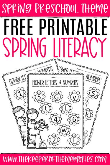 Free Printable Literacy Spring Preschool Worksheets - The Keeper ...