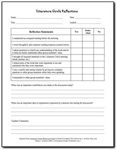 free literature worksheet