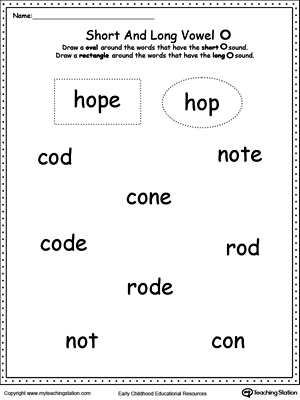 FREE* Vowels: Short or Long O Sound Words | MyTeachingStation.com