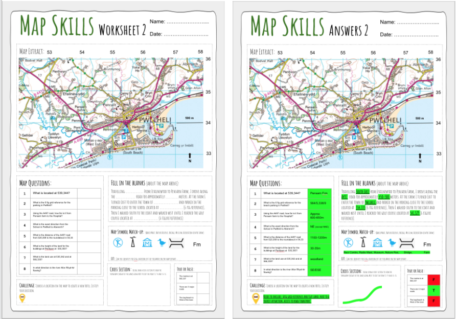 Map Skills Worksheet 2 (Free)  