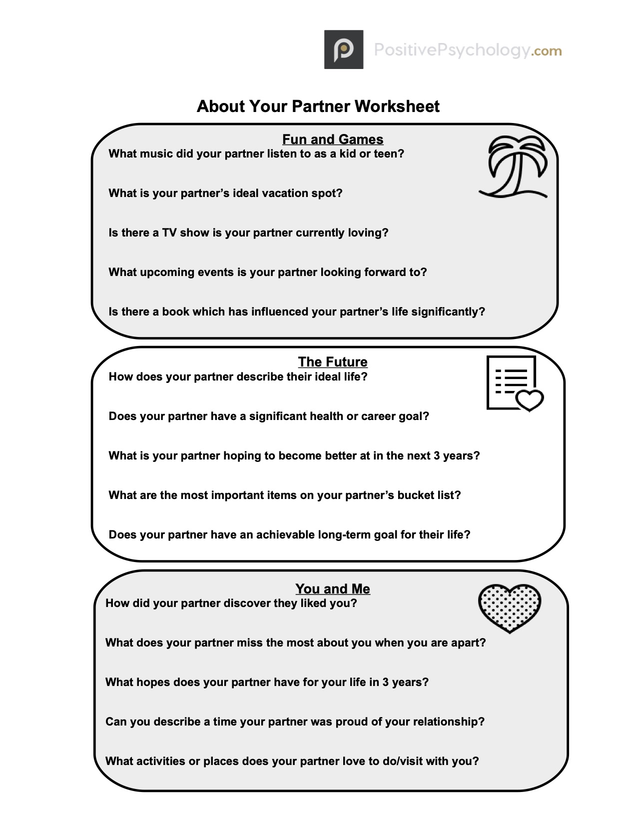 free marriage counseling worksheet