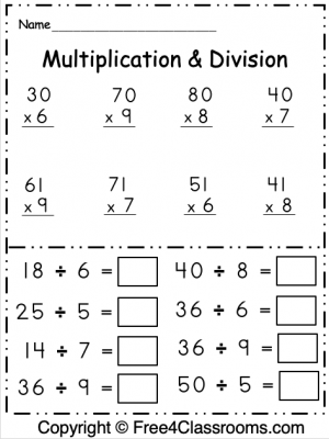 Division - 2 Digit by 1 - No Remainder Archives FREE and No Login ...