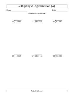 Division Worksheets