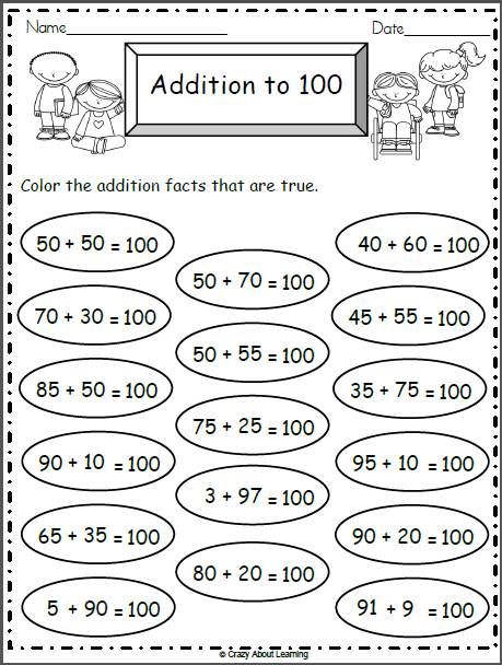 Math Addition Worksheet - Color The Answer | Made By Teachers