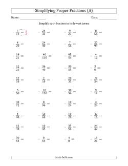 Fractions Worksheets