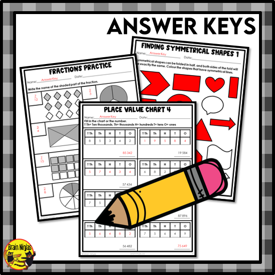 Free Math Worksheets Numbers to 10 000 | Paper | Grade 4 - brainninjas