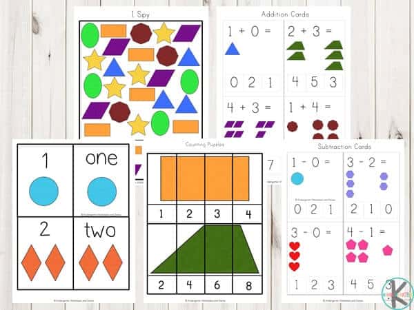 FREE 2d Shapes Printable Kindergarten Worksheets