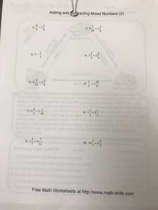 free math worksheet at http www math drills com