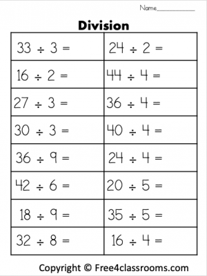 Free Division Worksheet - 2 Digit by 1 Digit - Free Worksheets ...