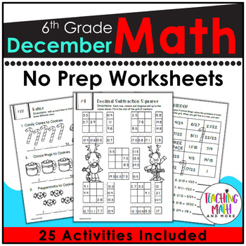 free math worksheet for 6th grade