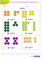 free math worksheet for kindergarten addition
