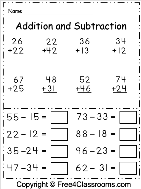 free math worksheet for teachers