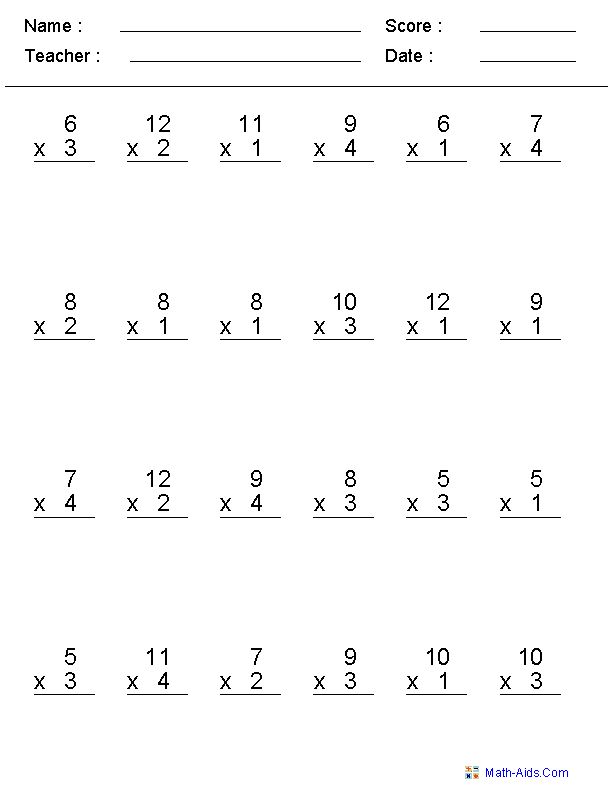 Math Worksheets For Third Grade Students: A Comprehensive Guide
