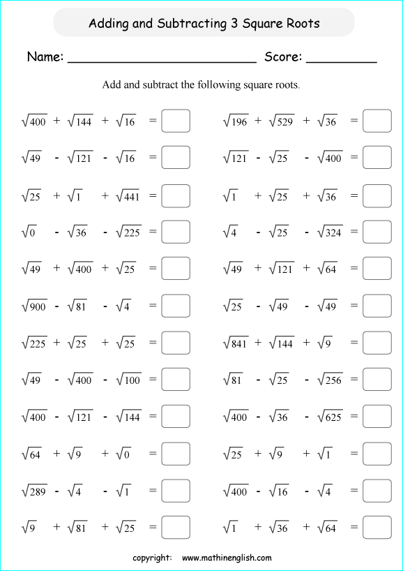 free math worksheet online