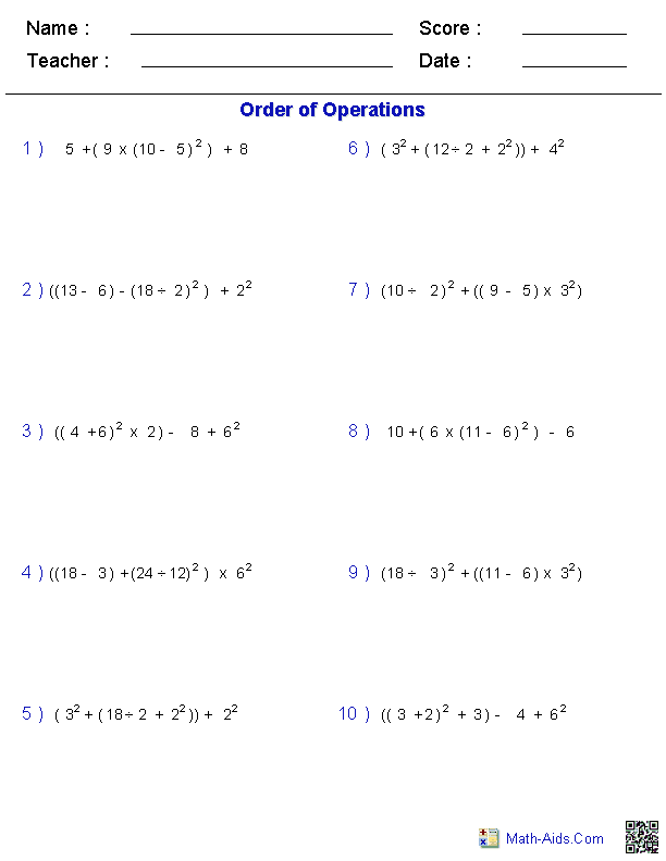 Math Worksheets Dynamically Created Math Worksheets Worksheets Library