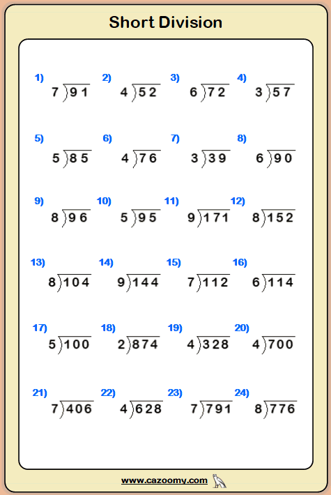 Free Maths Worksheets | Cazoomy