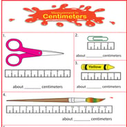 free measuring worksheet 1st grade