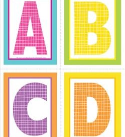Medium Alphabet Letters - Plaid and Polka Dot | A Wellspring