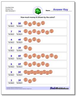 free money counting worksheet