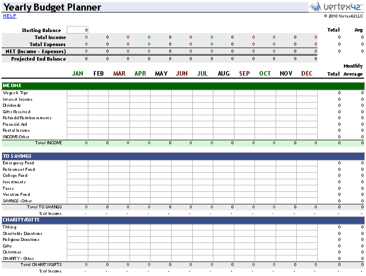 free money management worksheet